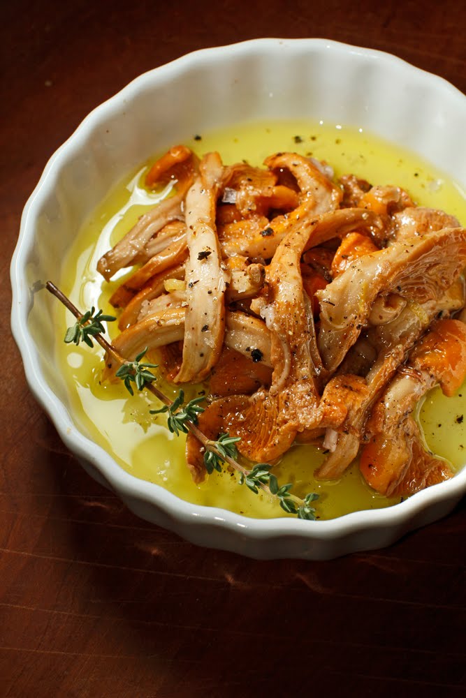 The Chubby Vegetarian Pickled Chanterelle Mushrooms