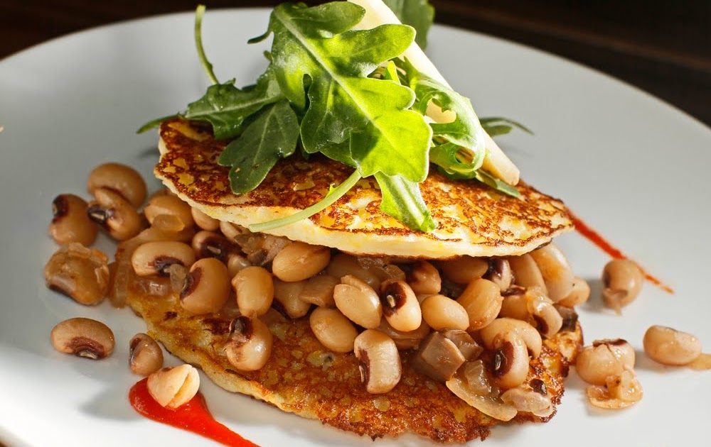 The Chubby Vegetarian Cornbread Crepes + Smoky BlackEyed Peas