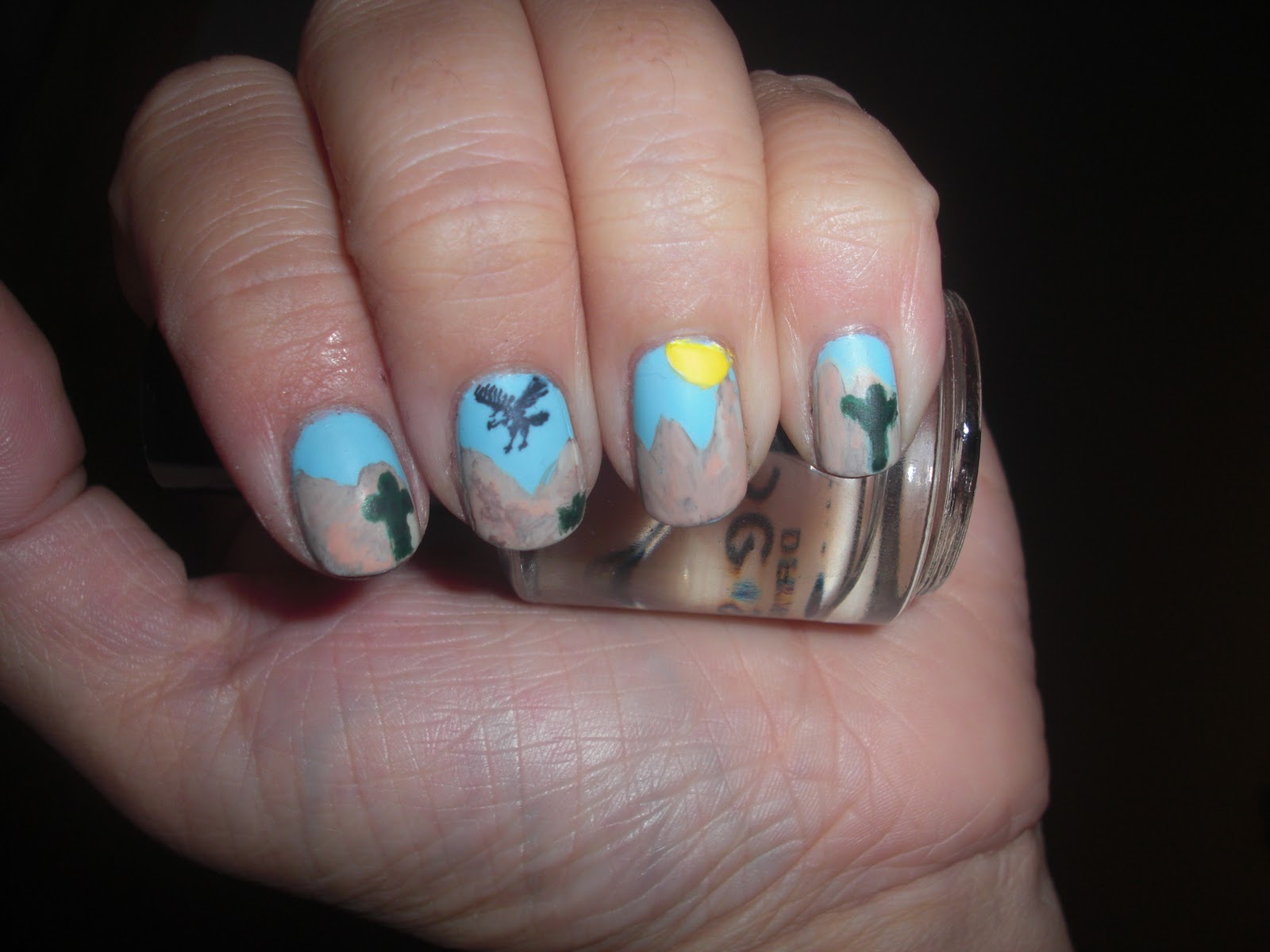western themed nail art