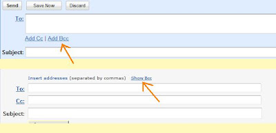 Cc and Bcc in Email