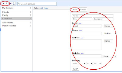 How to add a contact to Gmail address book