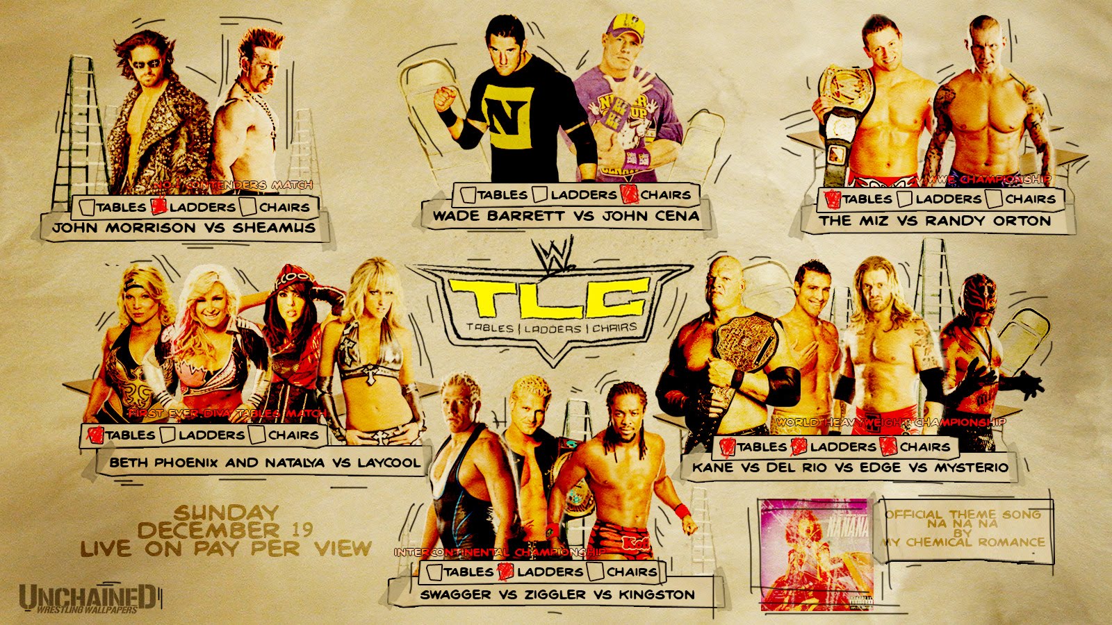 Image result for tlc 2010 match card