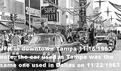 11/18/63, Tampa, FL: agents on rear of car