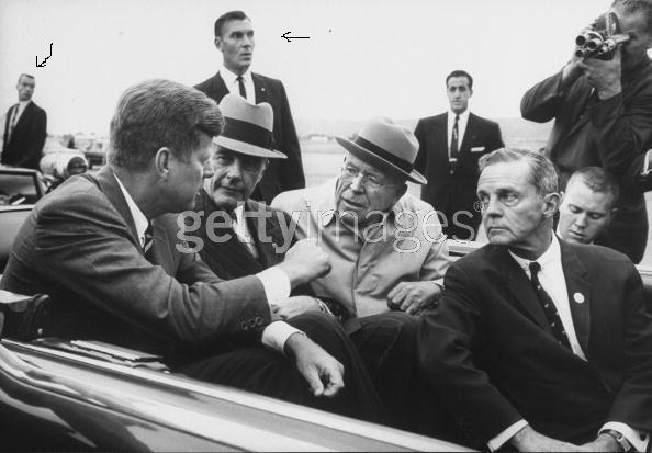Pittsburgh, PA 1962: agent Robert Lilley (arrow, closest to JFK)