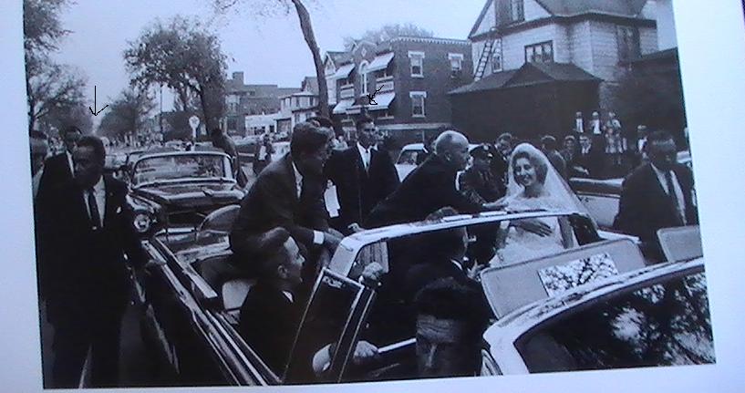 Agents, inc Stout & Lilley, beside JFK's car in Pittsburgh 1962