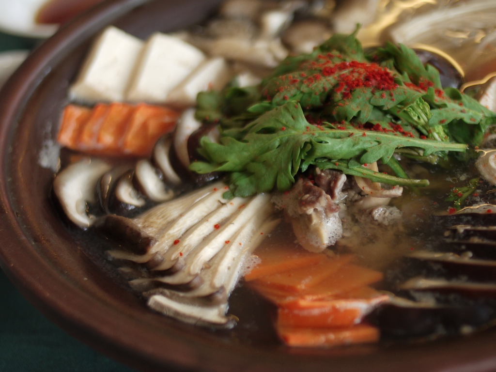 Mushroom Hot Pot with lemonblanched clam rice, and yuzu dip Seoul Eats