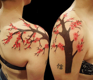 Cherry Blossoms freehand Tattoo