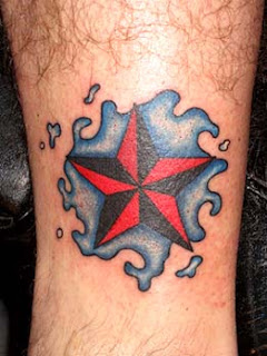 blue nautical star tattoo images