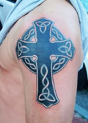 celtic cross tattoo design on arm