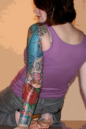 multicolored full sleeve tattoo garments and invite loads of envy