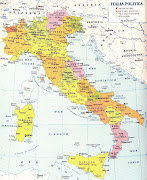 Mappa Cartina Italia Geografica Regionale della Citta industriale italiano mappa