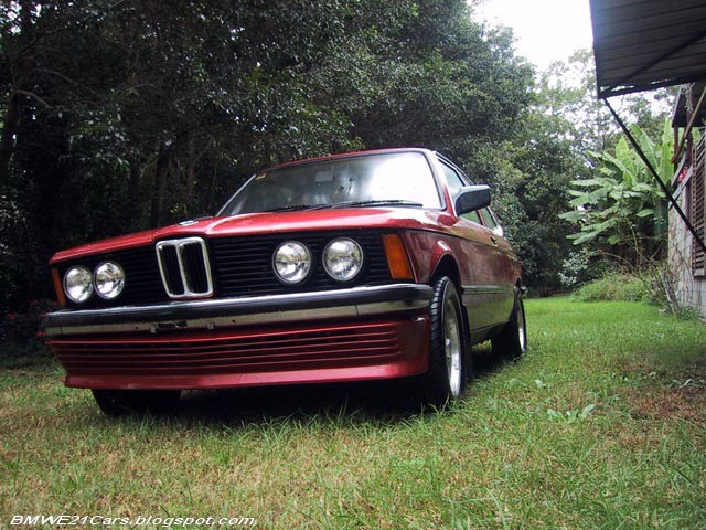 Red BMW E21 323I with some modifications and tuning parts bmw e21 tuning