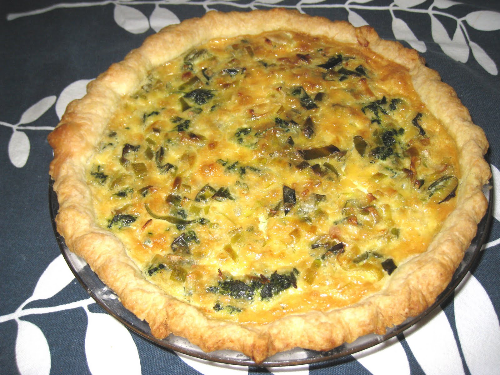 Cooking without a Net Baking Class Spinach, Leek and Gruyere Tart