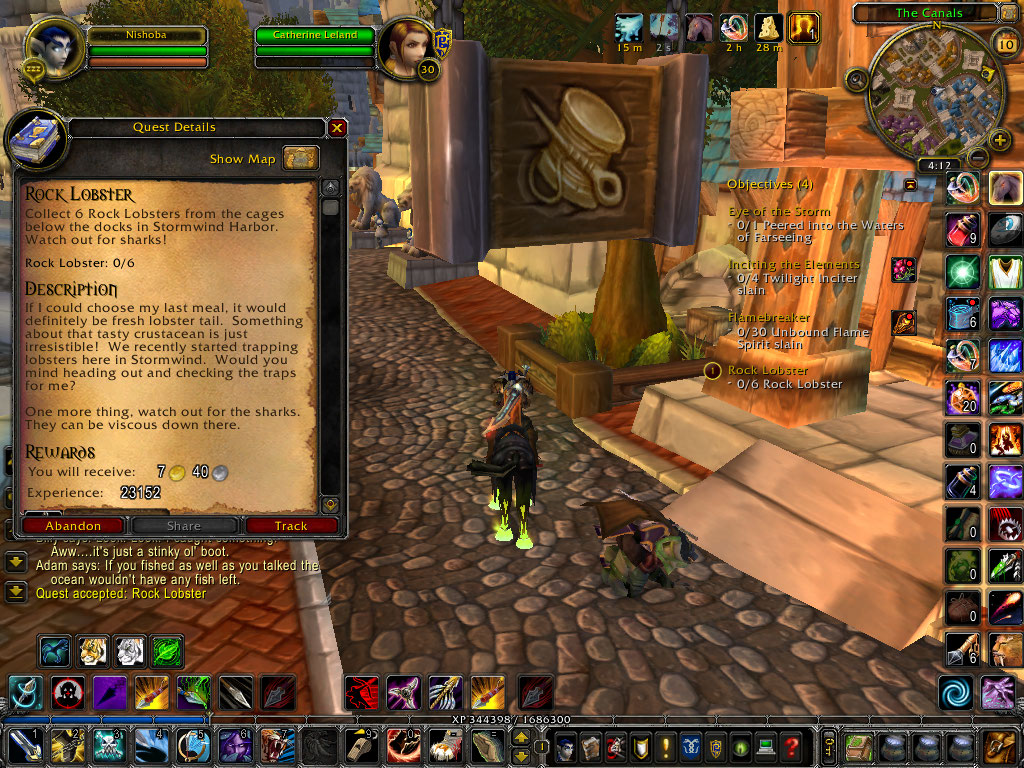 Shadows Wow Guide Fishing in Stormwind Rock Lobster