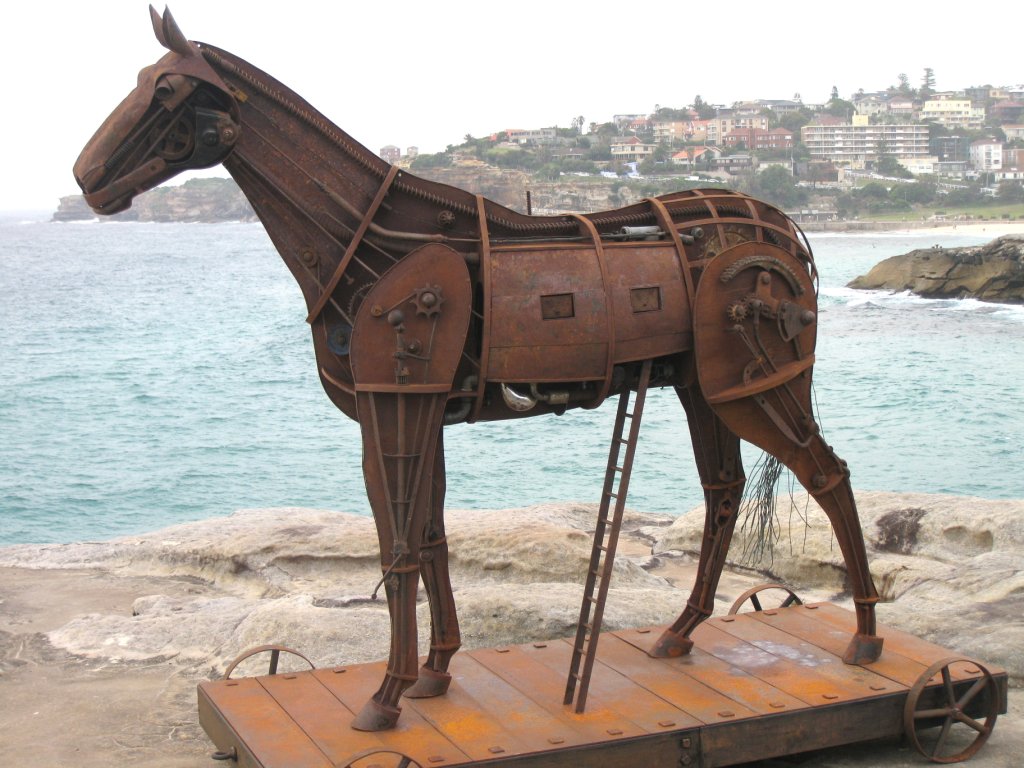 Suzie Bleach and Andy Townsend have made this "Trojan horse" of steel and ... Suzie Bleach and Andy Townsend have made this "Trojan horse" of steel and ...