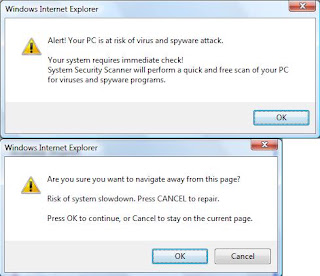 Fake Security Warning Message