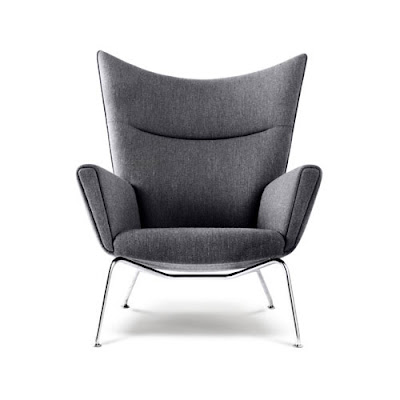 Wing Chairs on Hans J Wegner Ch445 Wing Chair Charcoal Wool By Carl Hansen Stardust