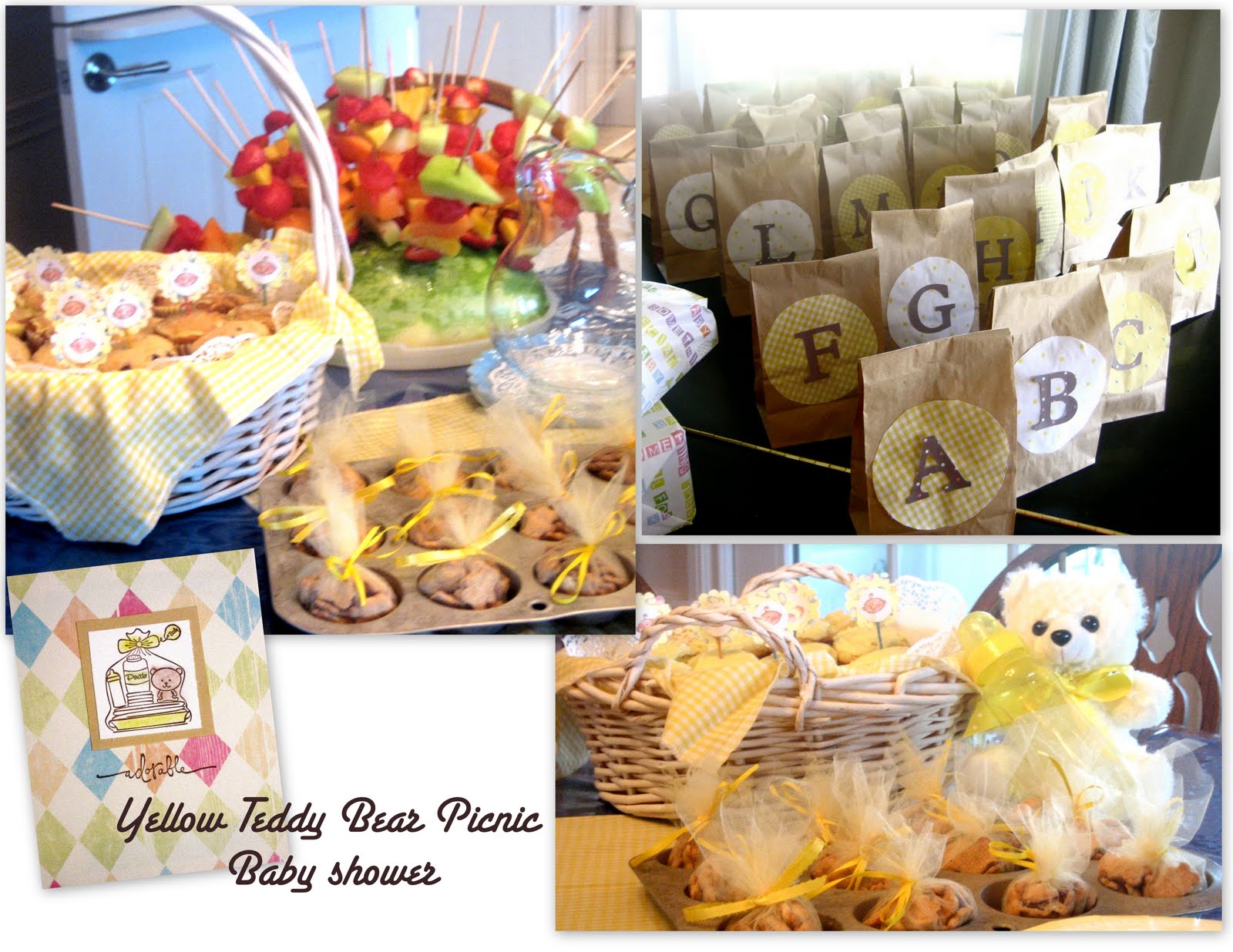 Yesterday Yellow Teddy Bear Picnic Baby Shower