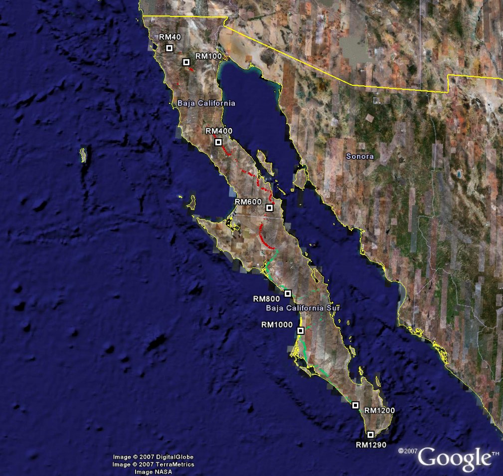 Course Map with Race Mile Marks