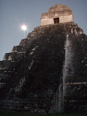 Almost full moon in Tikal
