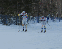 Anders Södergren och Martin Larsson på VM i Sapporo
