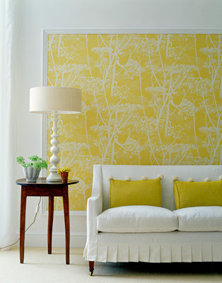 black and yellow wallpaper. They call it mellow yellow.