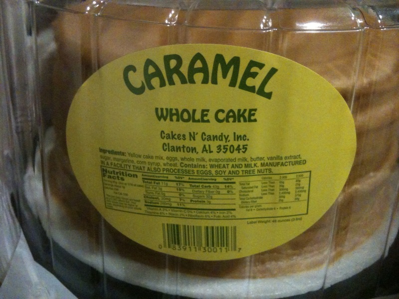 dandelion design caramel cake