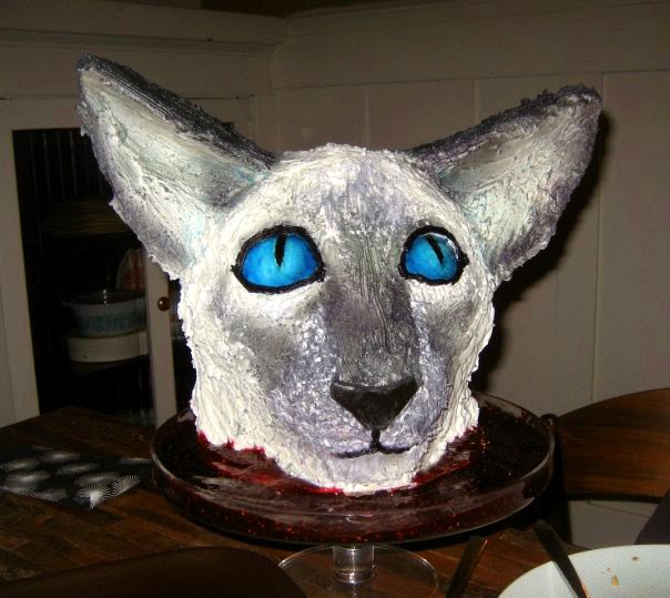 Birthday Cake Cat Head desktop wallpaper