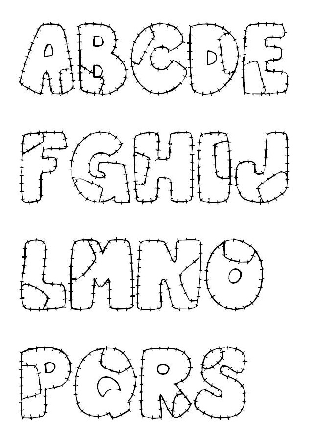 un archivo con mas moldes de letras para imprimir , estas letras ...