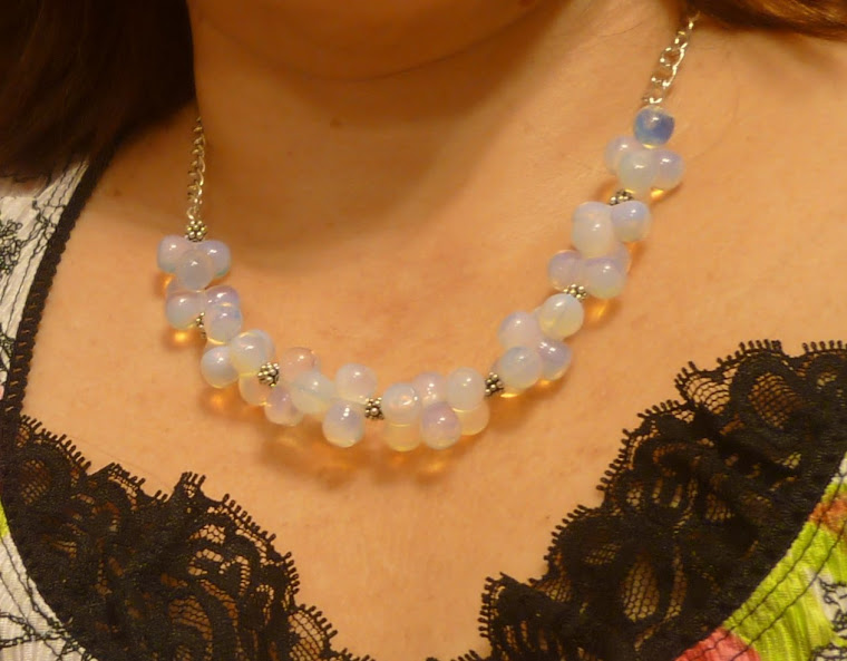 Opalite and sterling silver necklace