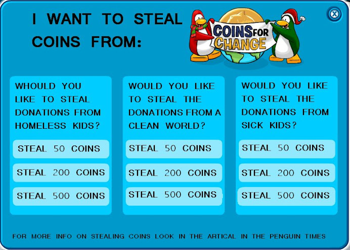 Would you like to STEAL from the donation pot?