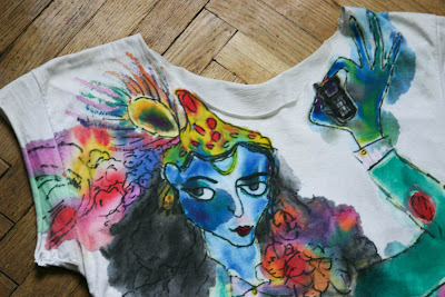 Белые вещи под роспись и текстильный акрил