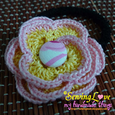 crochet button flowers