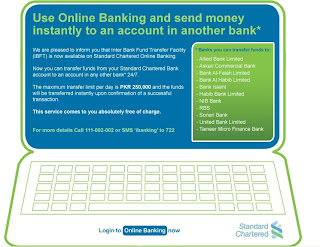 Online Inter Bank Funds Transfer Facility By Scb Advertising Today