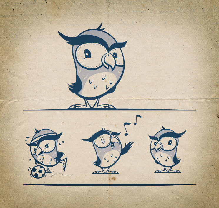 stinkyham owl character designs owl character design