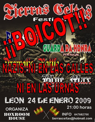 Boikot concierto neonazi en León. Dibujo
