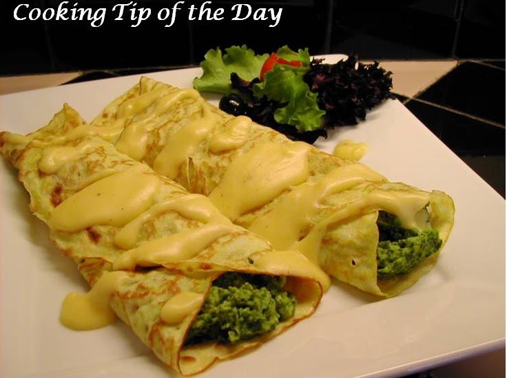 Cooking Tip of the Day Recipe Spinach Crepes