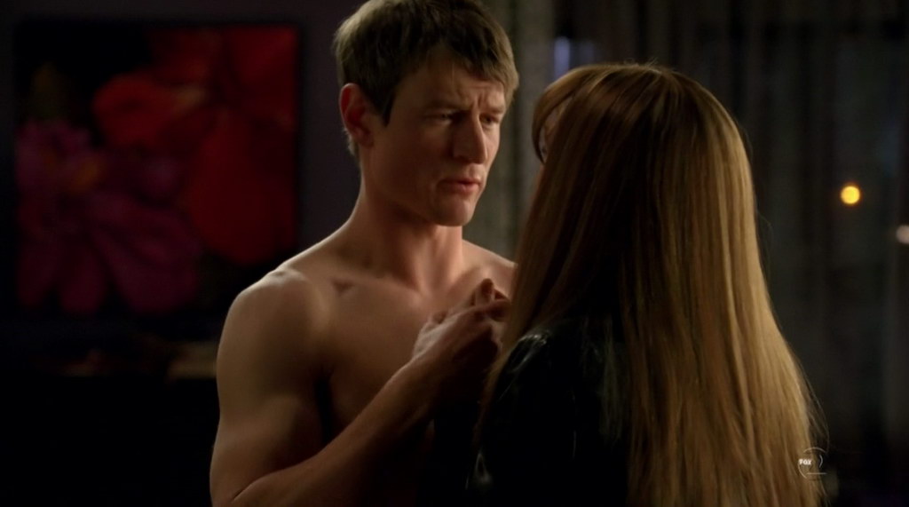 Philip Winchester is shirtless on the episode "Over There: Part 1"...