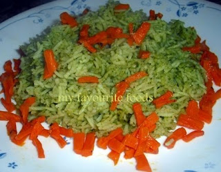 Chicken Flavoured Spinach Rice!
