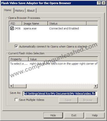 flash+video+save+adapter+for+opera Download/Save Flash Videos in Opera Directly with Flash Video Save Adapter