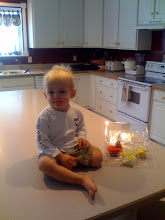 Linkins B-day cupcakes he got into!