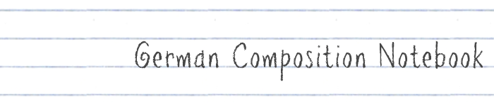 German Composition Book