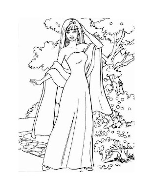 flower coloring pages for girls. Coloring Pages of Barbie
