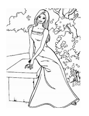 Girls Coloring Pages on Barbie Coloring Pages  Fashionista Barbie Coloring Pages