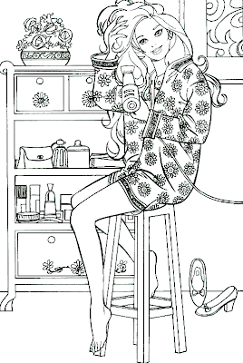 Barbie Coloring Sheets on Fashionista Barbie Coloring Pages