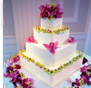 Square Wedding Cakes Pictures