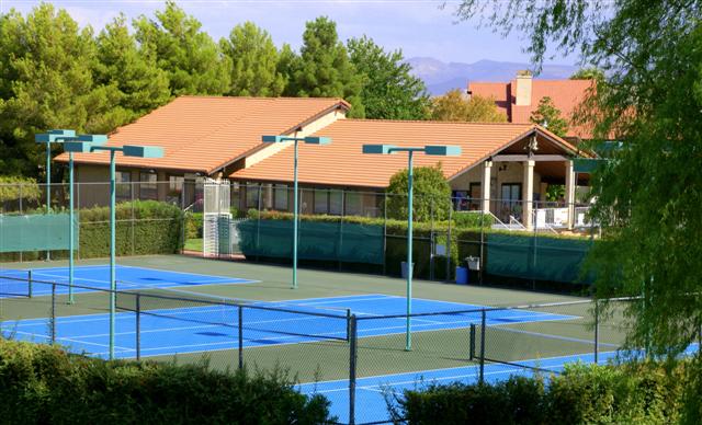 View of the tennis courts from our patio