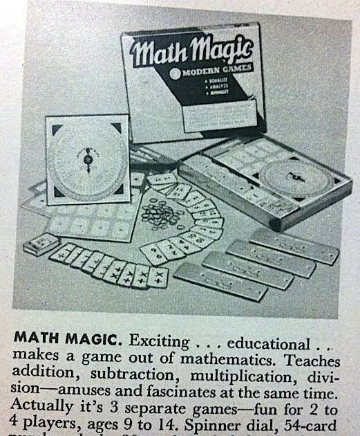 Classic Toy Museum Math Magic Learning Board Game From 1960 Catalog