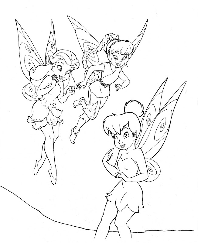 tinkerbell and friends coloring pages title=