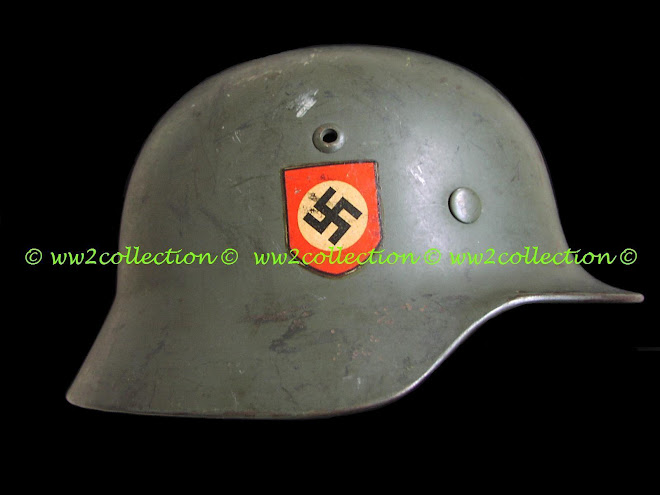 Swastica Decal on SS-Polizei Helmet